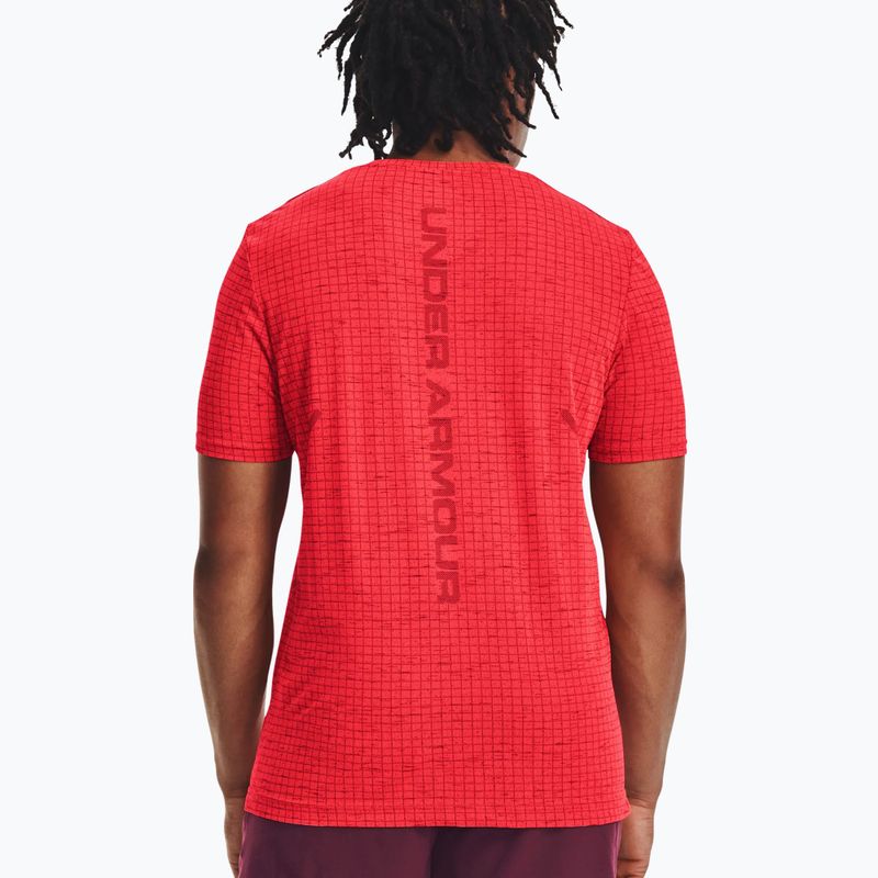 Vyriški "Under Armour" besiūliai "Seamless Grid beta/dark maroon" treniruočių marškinėliai 2