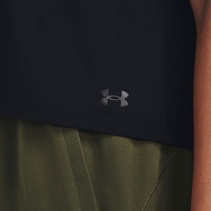 Under Armour Motion SS moteriški marškinėliai juoda/juodai pilka 3