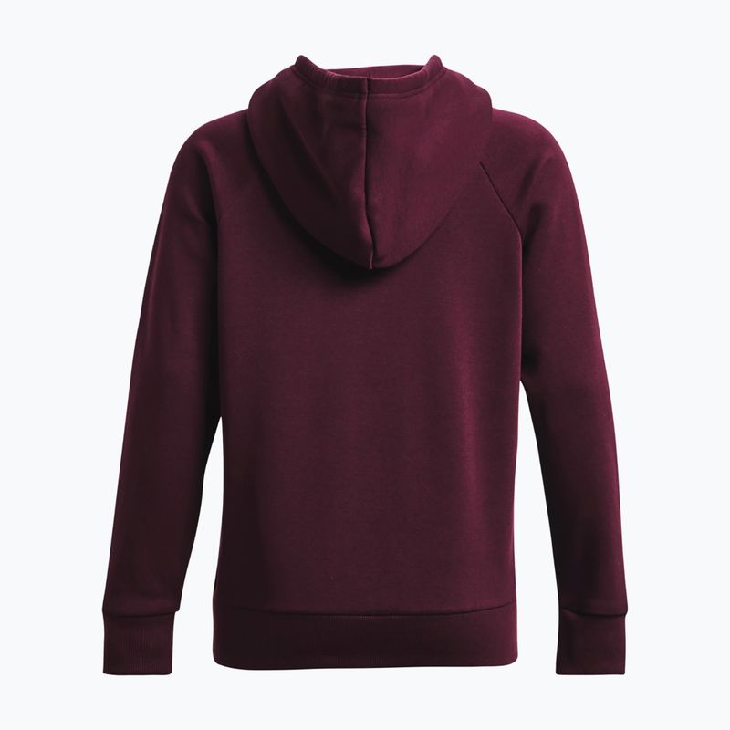 Under Armour moteriškas treniruočių džemperis Rival Fleece Big Logo tamsiai bordo/baltos spalvos 6