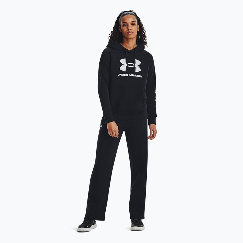 Moteriška Under Armour Rival Fleece Big Logo Hoody juoda/balta 2