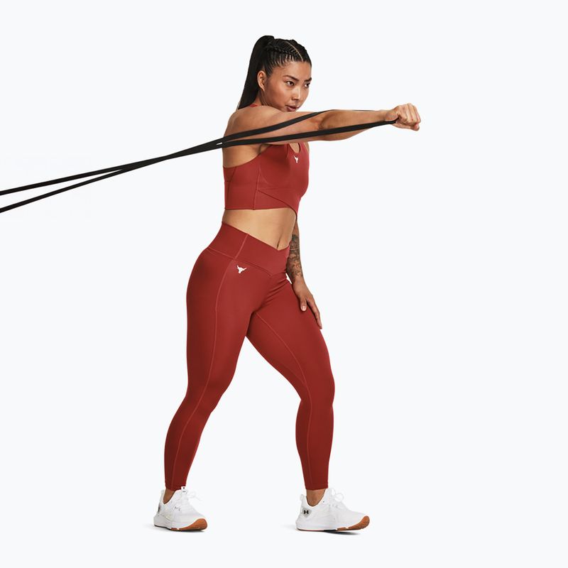 Moteriškas treniruočių topas Under Armour Project Rock LetsGo Crssover Top heritage red 4