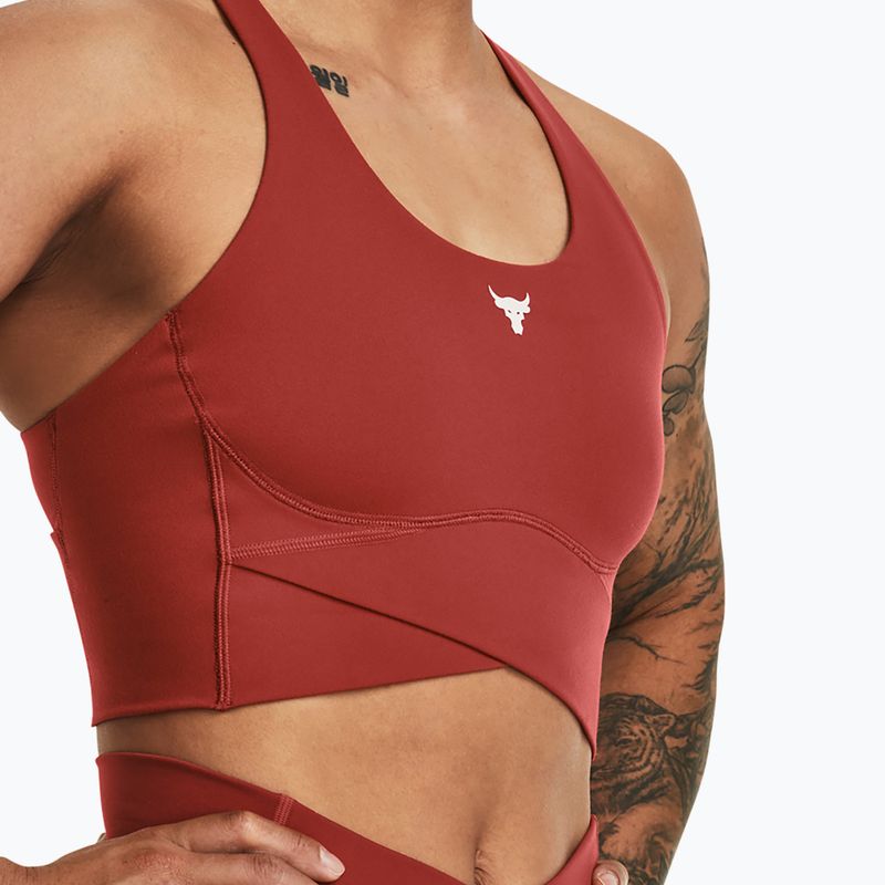 Moteriškas treniruočių topas Under Armour Project Rock LetsGo Crssover Top heritage red 6