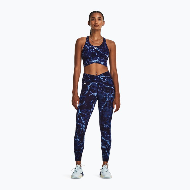 Moteriškas treniruočių topas Under Armour Project Rock LG Crssover Top midnight navy/downpour gray/downpour gray 2