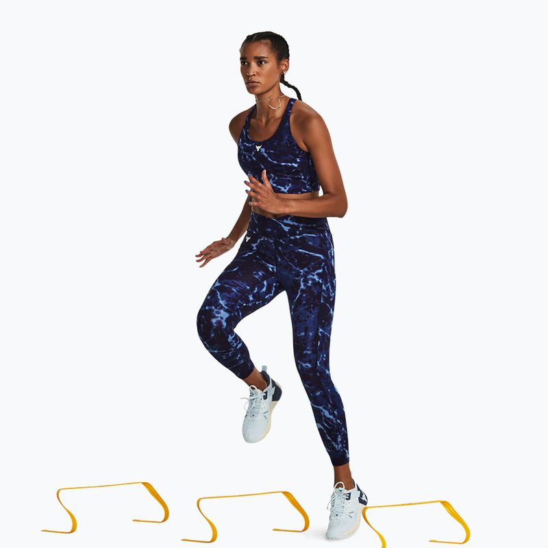 Moteriškas treniruočių topas Under Armour Project Rock LG Crssover Top midnight navy/downpour gray/downpour gray 4