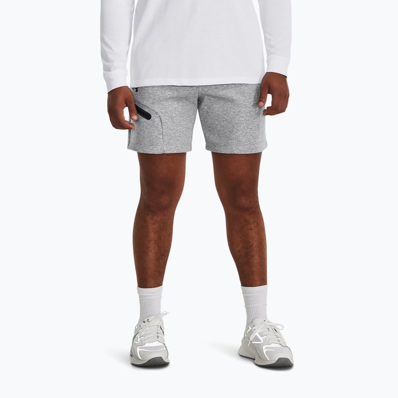 Vyriški treniruočių šortai Under Armour Unstoppable Fleece mod gray/black