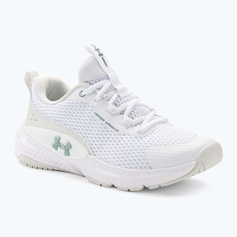 Moteriški treniruočių bateliai Under Armour W Dynamic Select white/white clay/metallic green grit