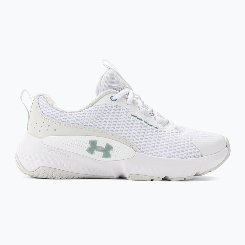 Moteriški treniruočių bateliai Under Armour W Dynamic Select white/white clay/metallic green grit 2