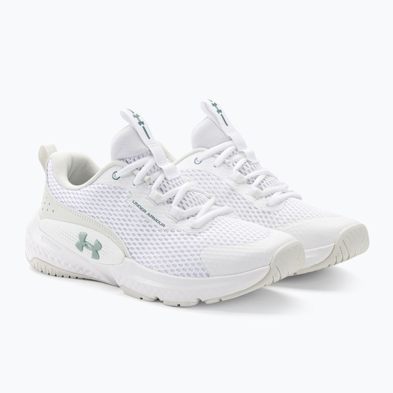 Moteriški treniruočių bateliai Under Armour W Dynamic Select white/white clay/metallic green grit 4