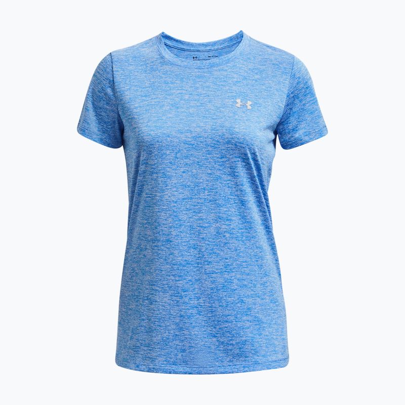 Under Armour Tech SSC moteriški treniruočių marškinėliai vanduo/baltas/metalinis sidabras 5