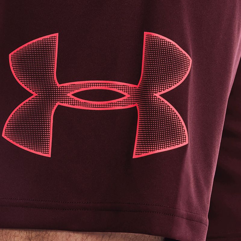 "Under Armour Tech Graphic" vyriški treniruočių šortai, tamsiai bordiniai/balti 4