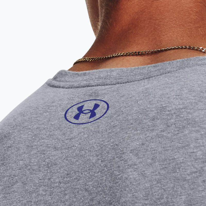 Vyriški Under Armour Big Logo marškinėliai Fill steel light heather/black/royal 4