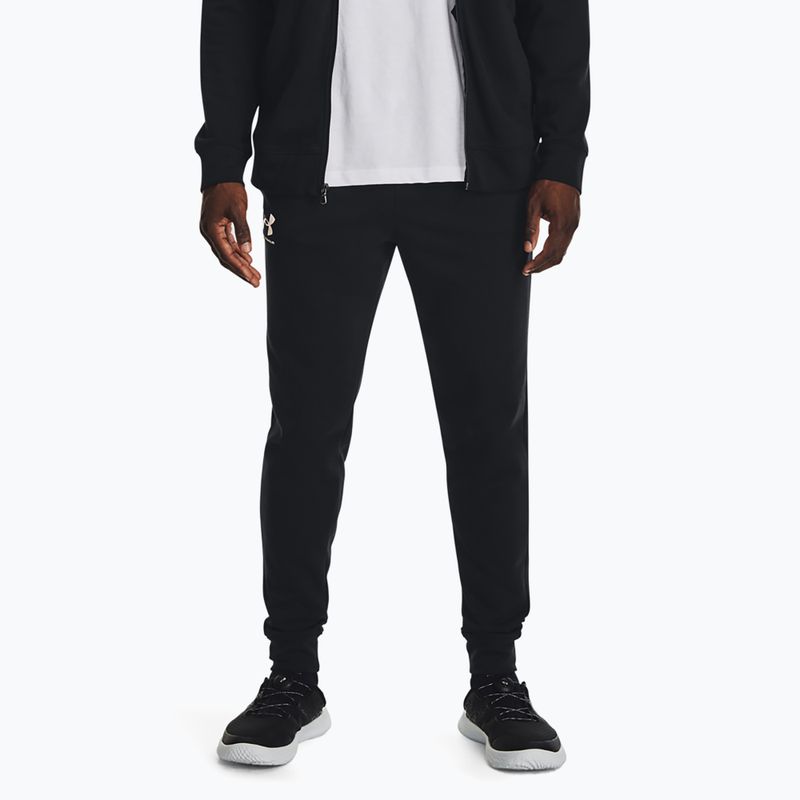 Vyriškos kelnės Under Armour Rival Terry Jogger black/onyx white