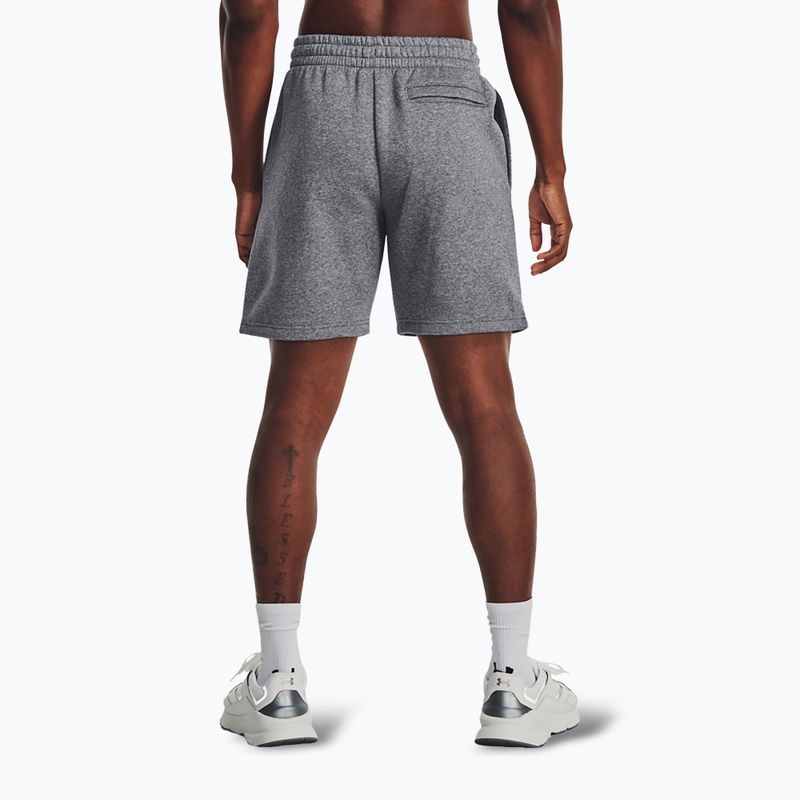 Vyriški šortai Under Armour Icon Fleece Pitch gray medium heather/white 3