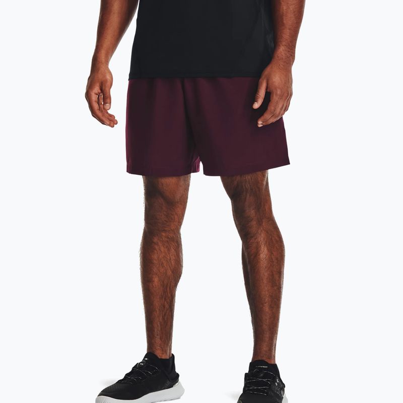 Vyriški Under Armour Woven Graphic treniruočių šortai dark maroon/beta