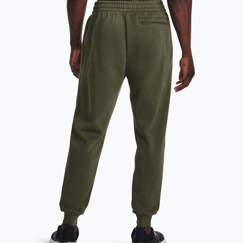 Under Armour vyriškos treniruočių kelnės Rival Fleece Joggers marine from green/white 2