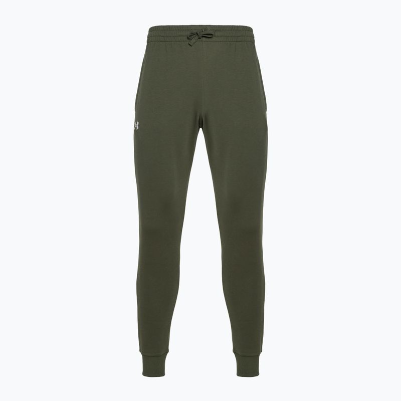 Under Armour vyriškos treniruočių kelnės Rival Fleece Joggers marine from green/white 4