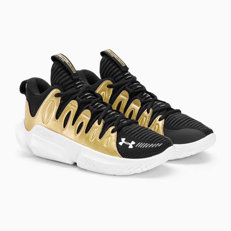 Under Armour moteriški krepšinio bateliai W Flow Breakthru 4 black/metallic gold/white 4