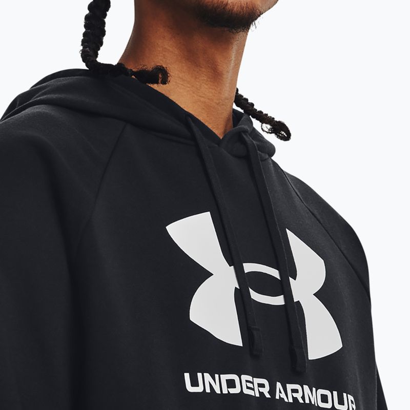 Vyriškas "Under Armour Rival Fleece Logo HD" gobtuvas juoda/balta 3