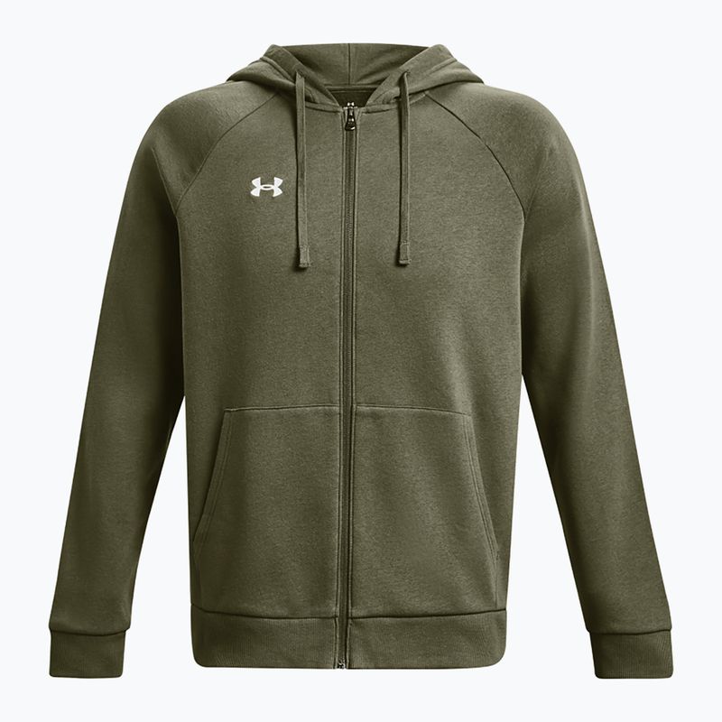Vyriškas džemperis Under Armour Rival Fleece FZ Hoodie navy dd green/white 5
