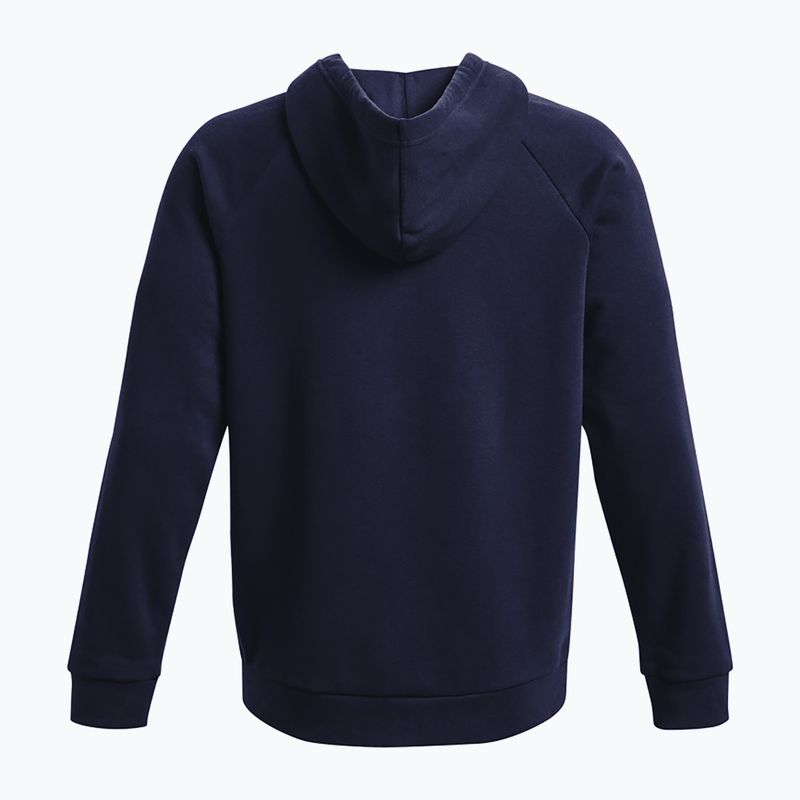 "Under Armour Rival Fleece FZ midnight navy/white" vyriškas treniruočių džemperis 6