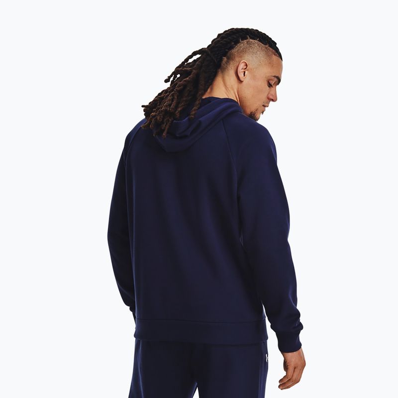 Vyriškas džemperis Under Armour Rival Fleece Logo HD midnight navy/white 3