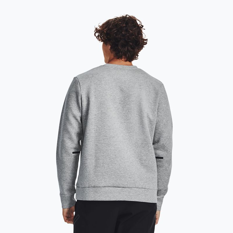 Vyriškas džemperis Under Armour Unstoppable Fleece Crew mod gray/black 3