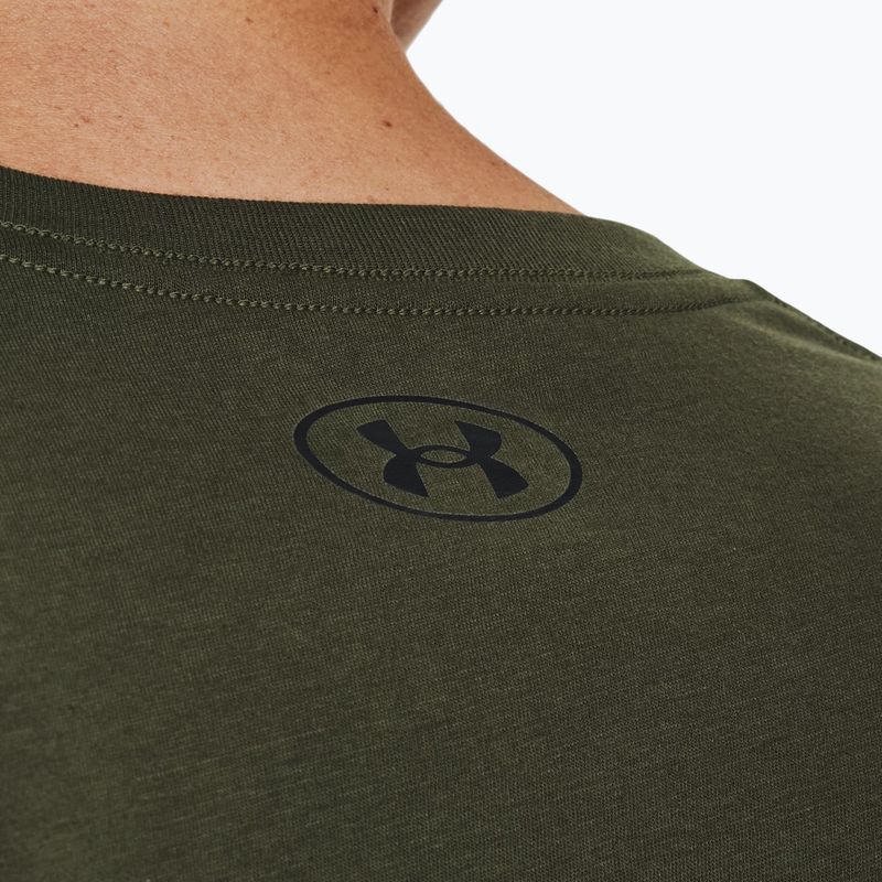 Vyriški "Under Armour Sportstyle Logo" marškinėliai su logotipu marine iš žalios//juodos 3