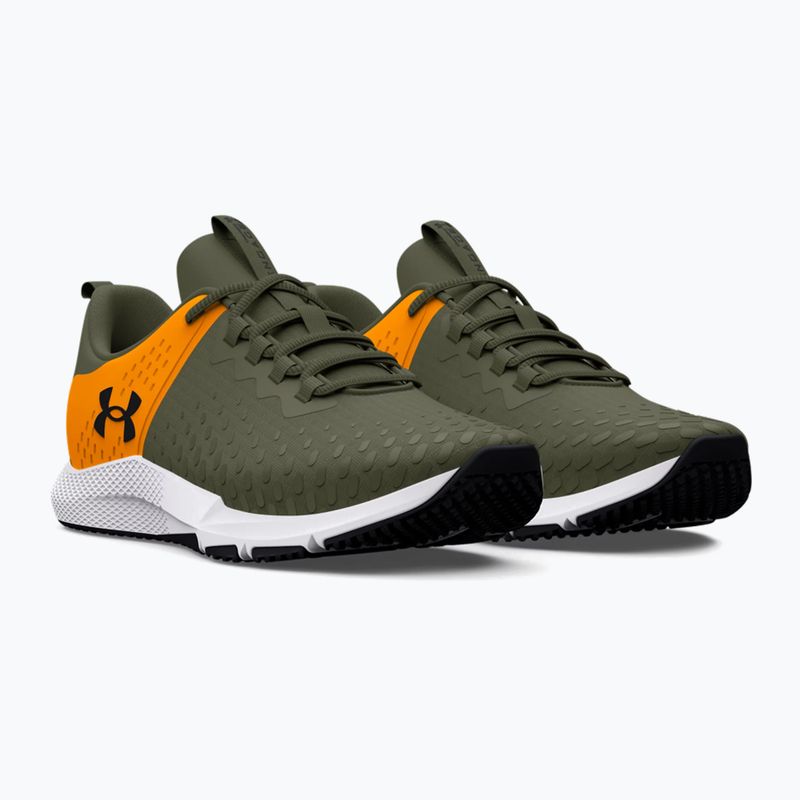 "Under Armour Charged Engage 2" vyriški treniruočių bateliai marine from green/formula orange/black 12