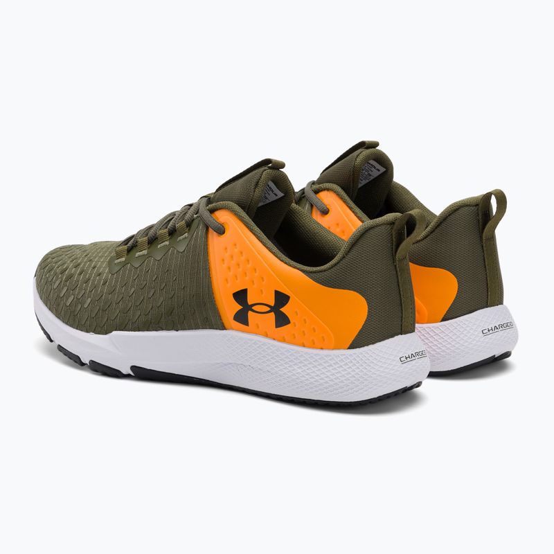 "Under Armour Charged Engage 2" vyriški treniruočių bateliai marine from green/formula orange/black 3