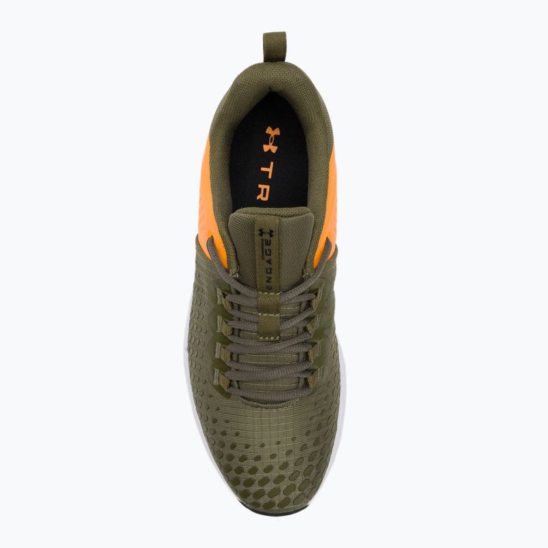 "Under Armour Charged Engage 2" vyriški treniruočių bateliai marine from green/formula orange/black 6