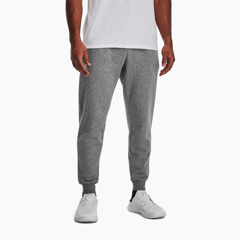 "Under Armour" vyriškos treniruočių kelnės "Rival Fleece Joggers" castlerock light heather/white