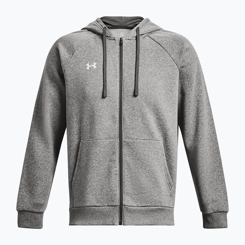 Vyriška "Under Armour Rival Fleece FZ" striukė su gobtuvu castlerock light heather/white 5