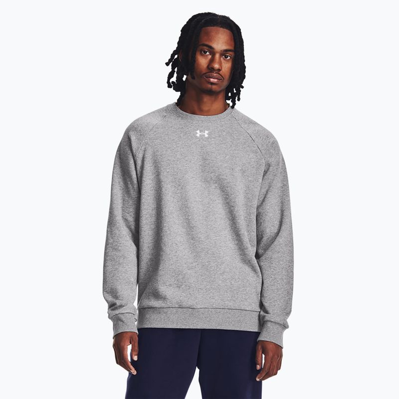 Vyriškas "Under Armour Rival Fleece Crew" gobtuvas castlerock light heather/white