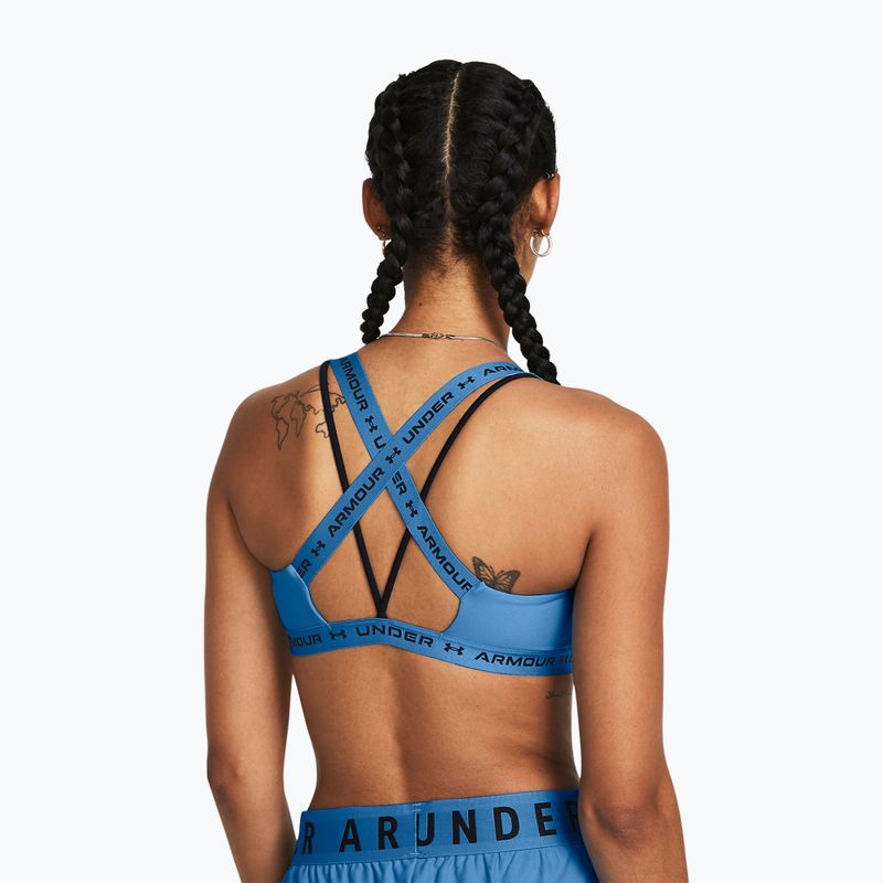 Under Armour Crossback Low fitneso liemenėlė viral blue/viral blue/black 2