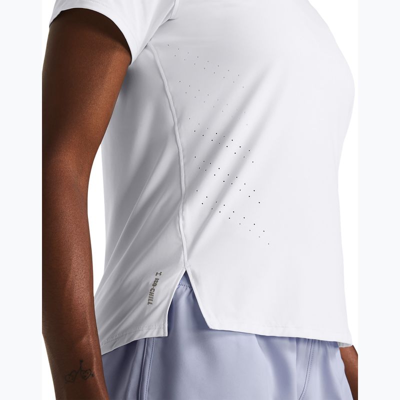 Moteriški bėgimo marškinėliai Under Armour Laser white/reflective 3