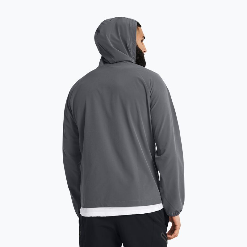 Vyriška striukė Under Armour Stretch Woven Windbreaker pitch gray/black 2