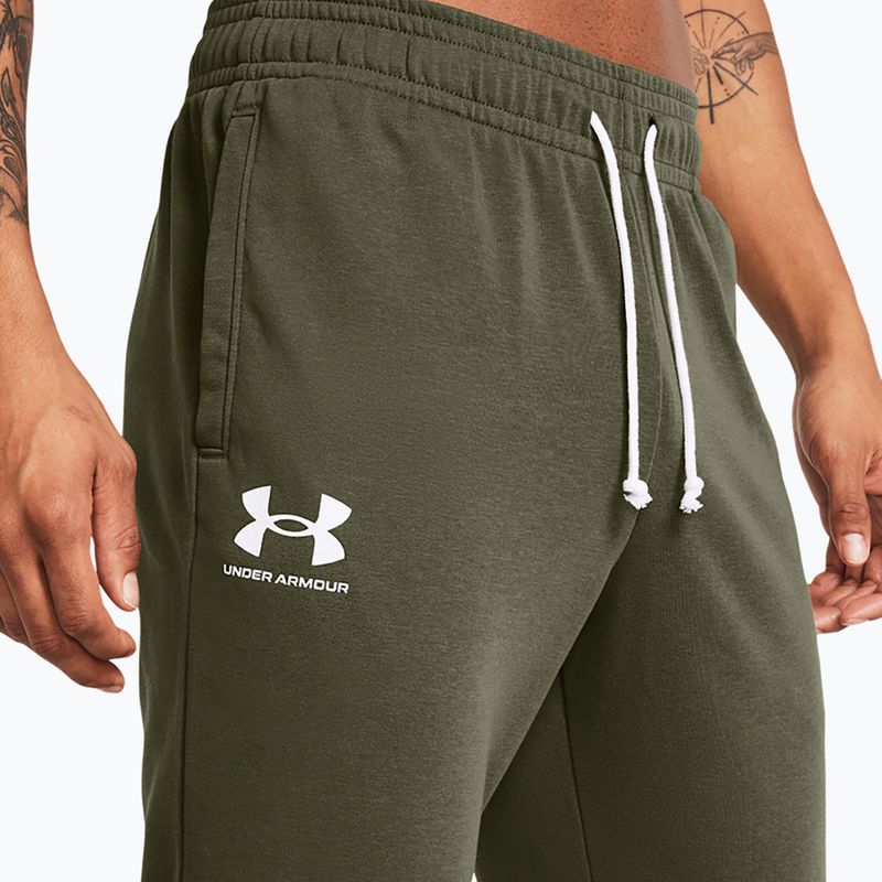 Vyriškos kelnės Under Armour Rival Terry Jogger marine od green/onyx white 4