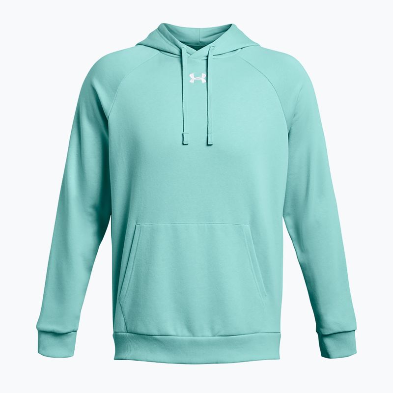 Vyriška Under Armour Rival Fleece striukė su gobtuvu radial turquoise/white 4