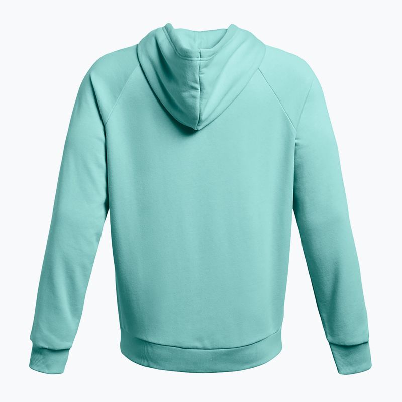 Vyriška Under Armour Rival Fleece striukė su gobtuvu radial turquoise/white 5