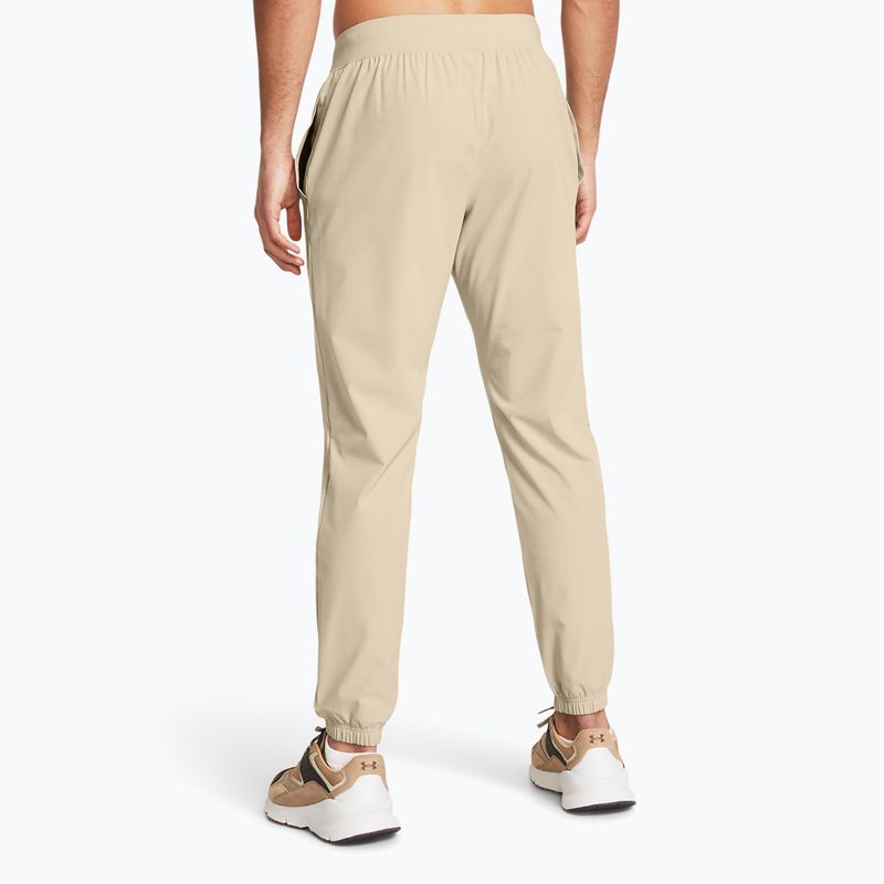 Vyriškos kelnės Under Armour Stretch Woven Joggers khaki base/black 3