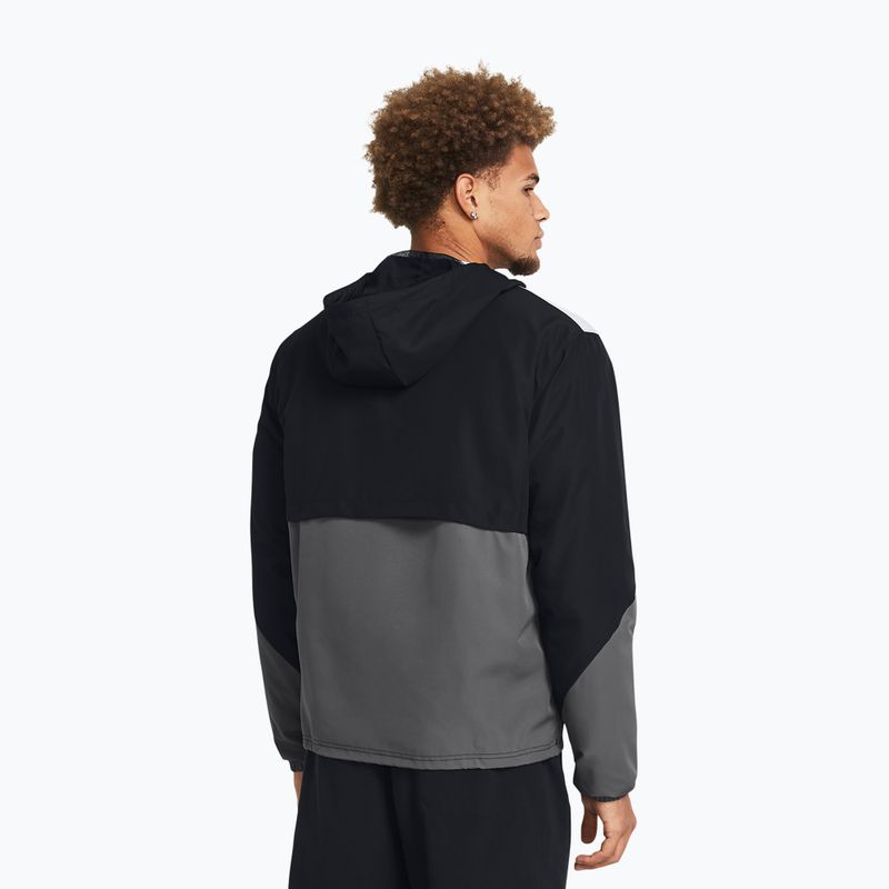 Under Armour Legacy Windbreaker vyriška treniruočių striukė black/castlerock/castlerock 2