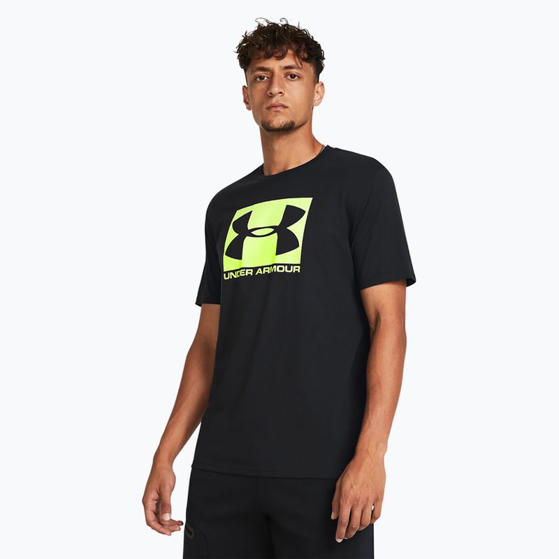 Vyriški marškinėliai Under Armour Boxed Sportstyle black/high vis yellow