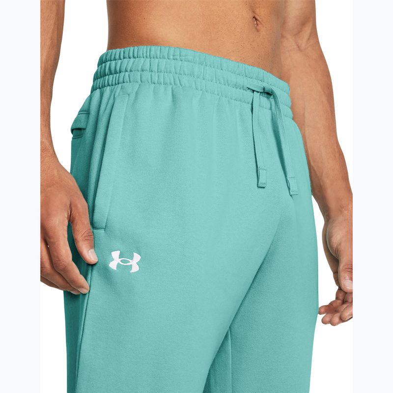 Vyriškos kelnės Under Armour Rival Fleece Joggers radial turquoise/white 4