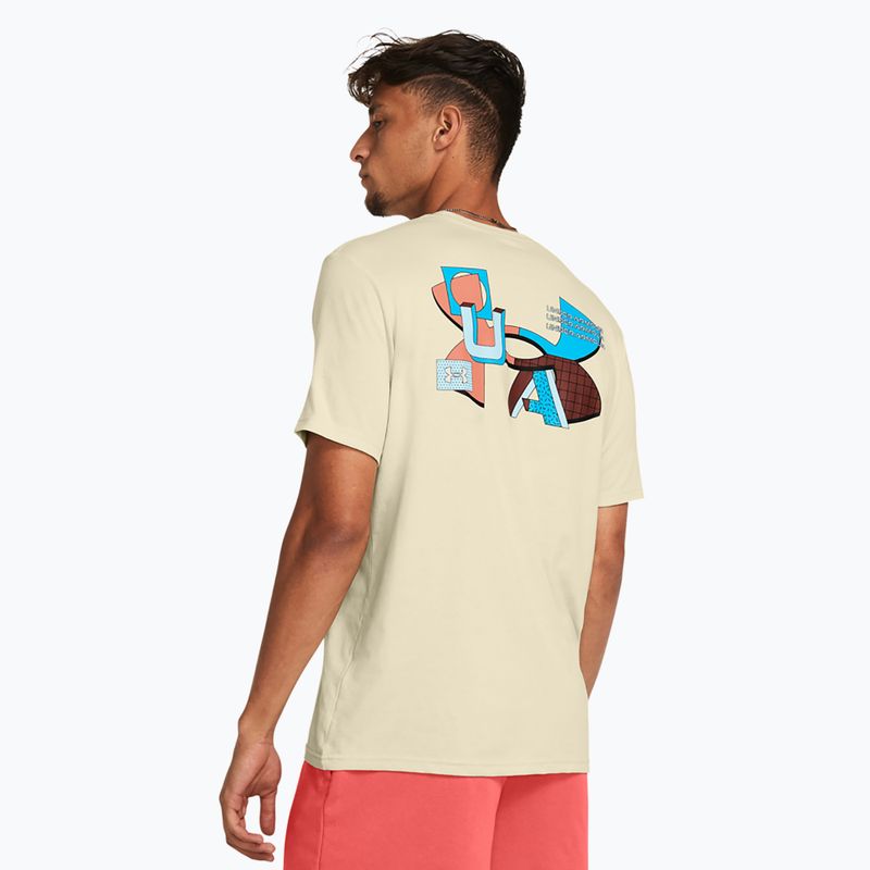 Vyriški marškinėliai Under Armour Colorblock Logo LC silt/coho 2