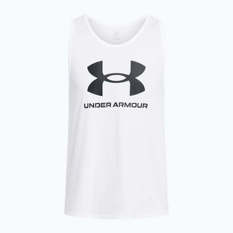 Vyriškas tank topas Under Armour Sportstyle Logo white/black 3
