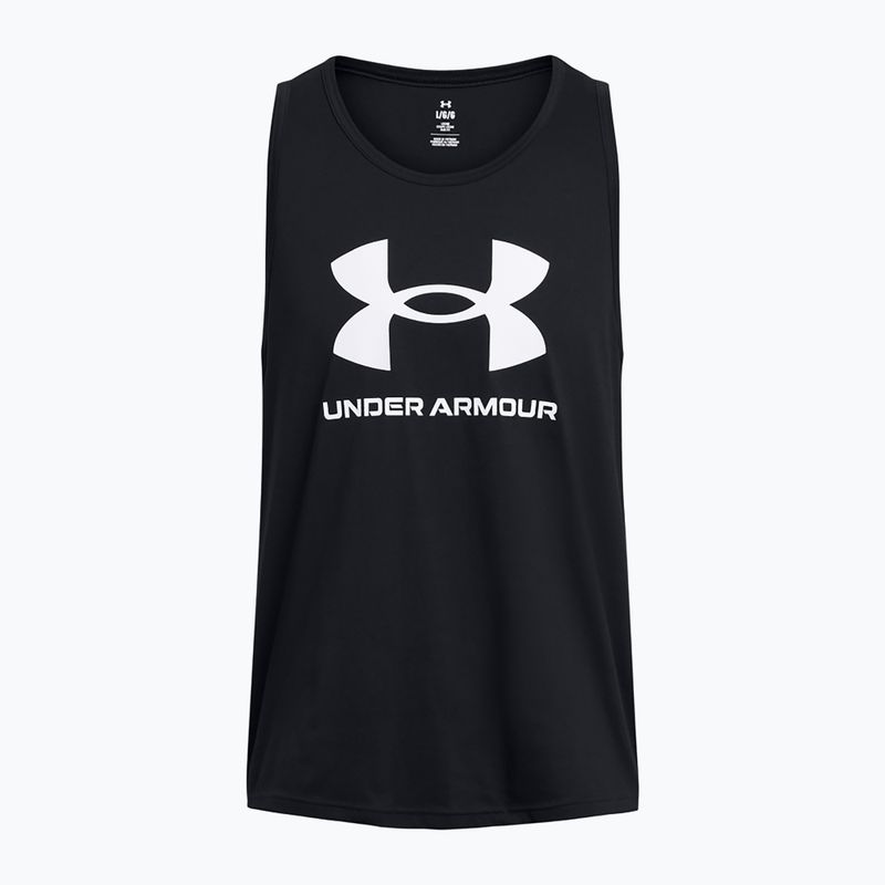 Vyriškas tank topas Under Armour Sportstyle Logo black/white 3