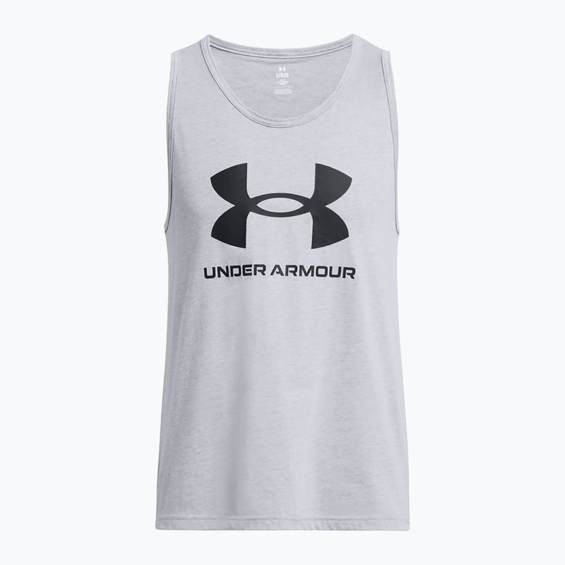 Vyriškas tank topas Under Armour Sportstyle Logo steel light heather/black 3