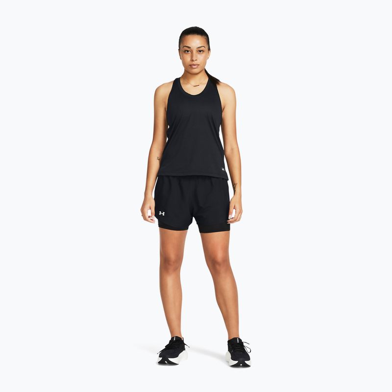 Moteriški bėgimo šortai Under Armour Fly By 2in1 black/black/reflective 2