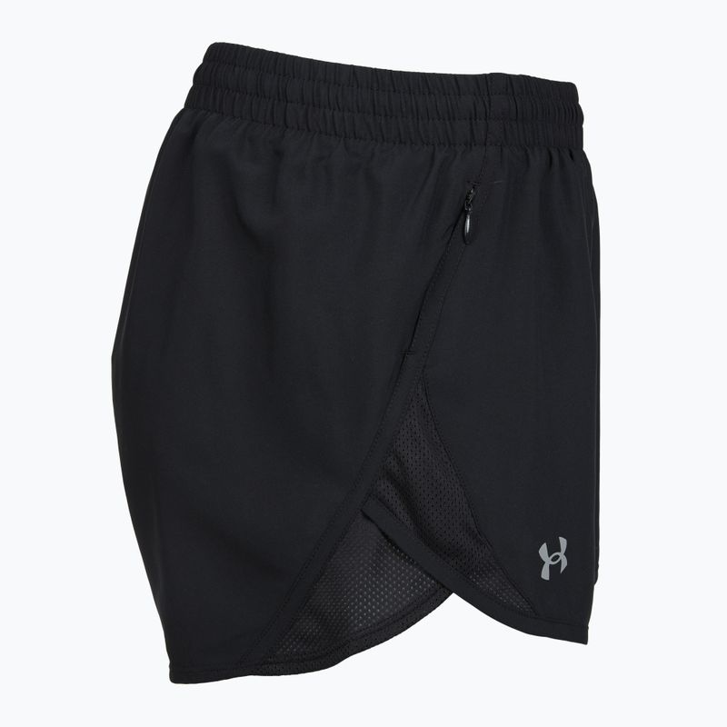 Moteriški bėgimo šortai Under Armour Fly By 3" black/black/reflective 3