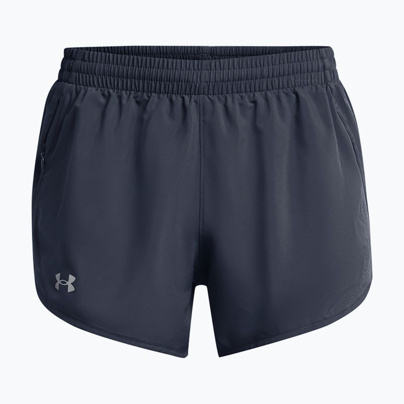 Moteriški bėgimo šortai Under Armour Fly By 3" downpour gray / downpour gray / reflective 5